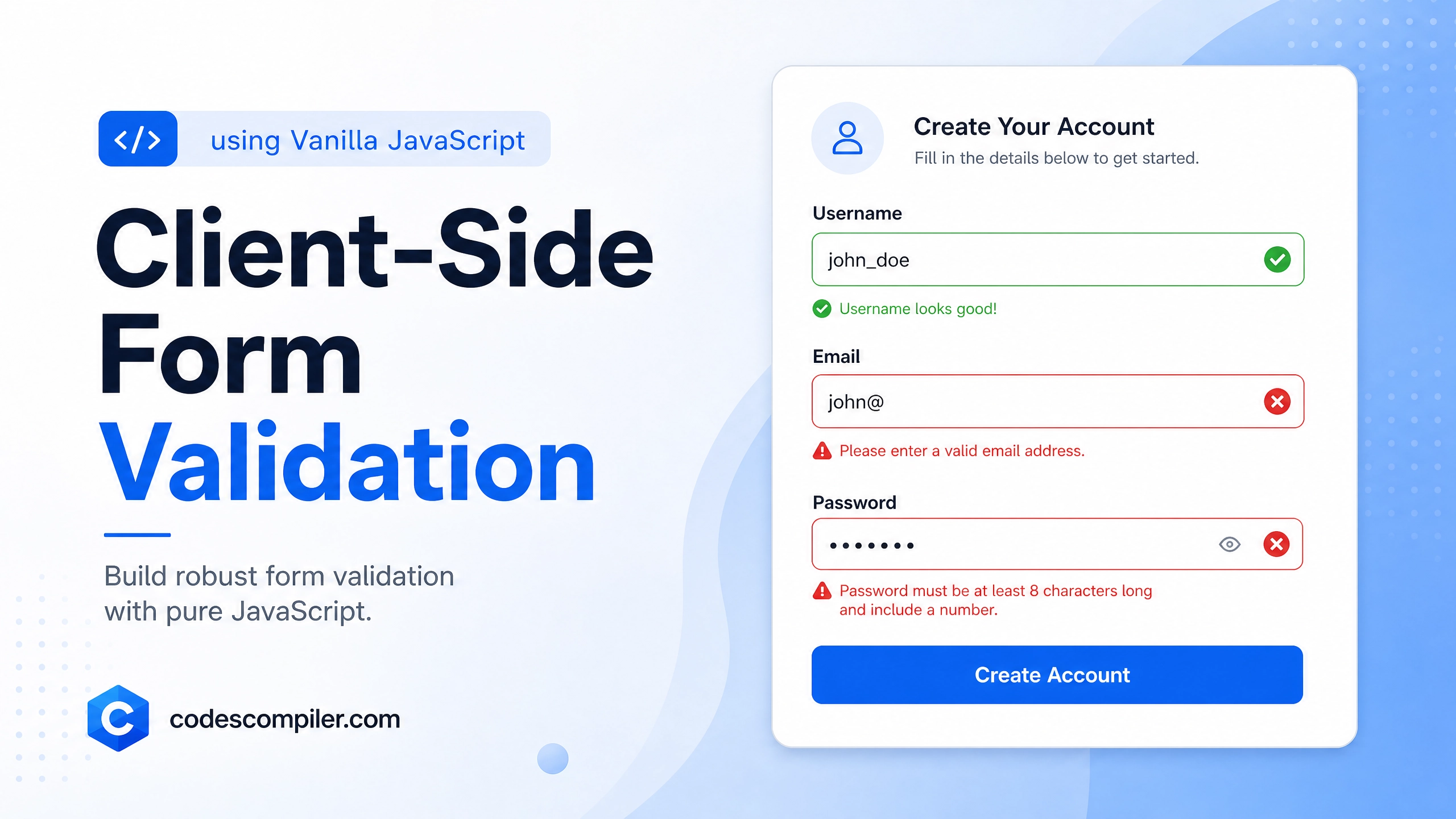 Client-Side Form Validation using Vanilla...