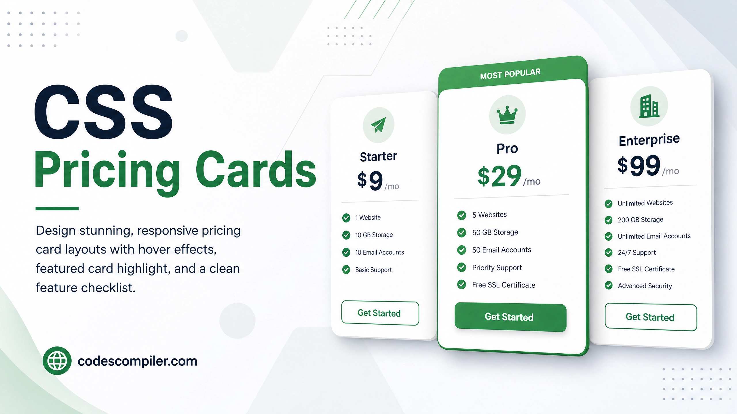 CSS Pricing Cards Design