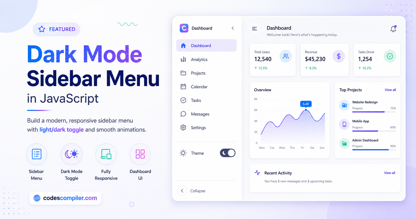 Build a Dark Mode Sidebar...