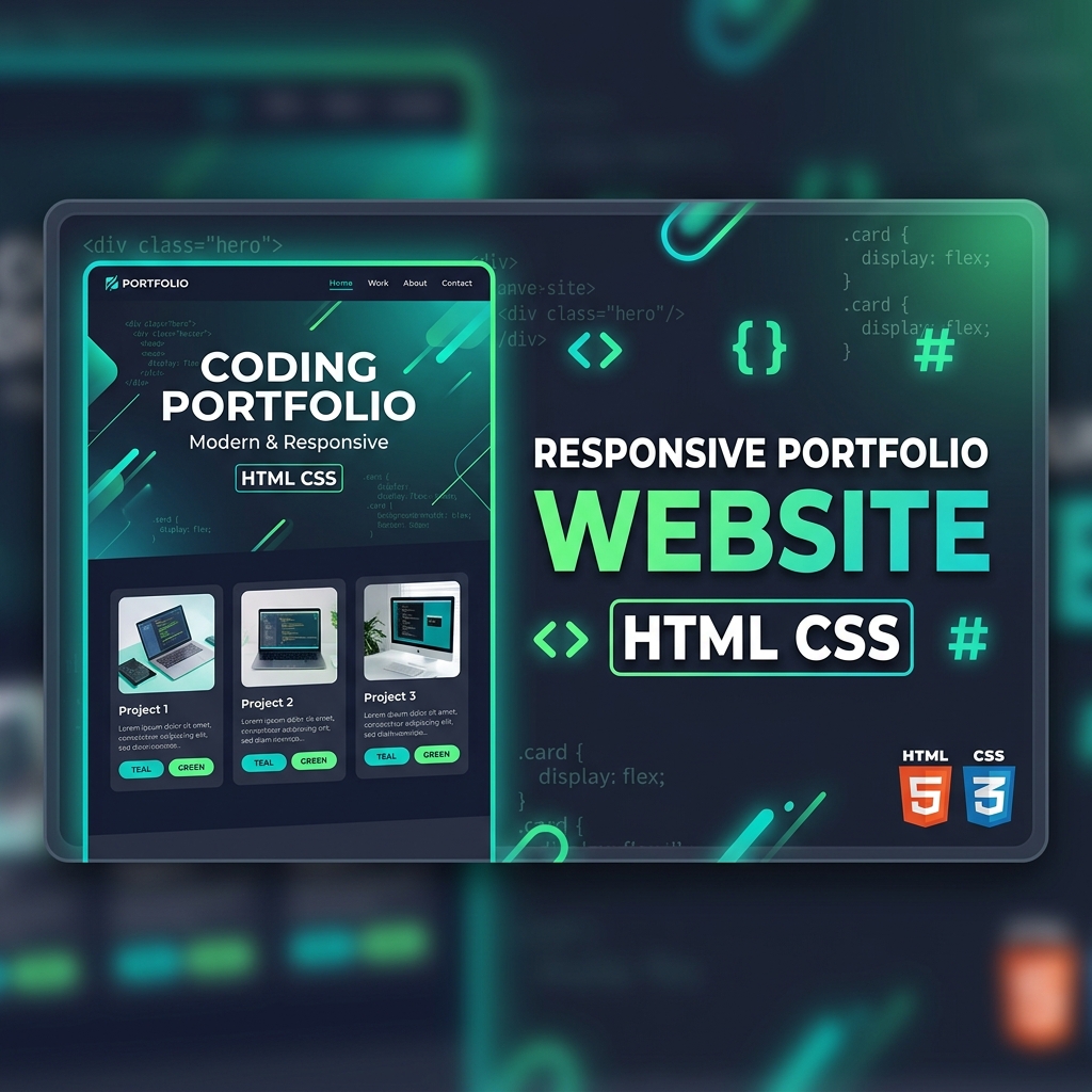 Responsive Portfolio Website with HTML & CSS