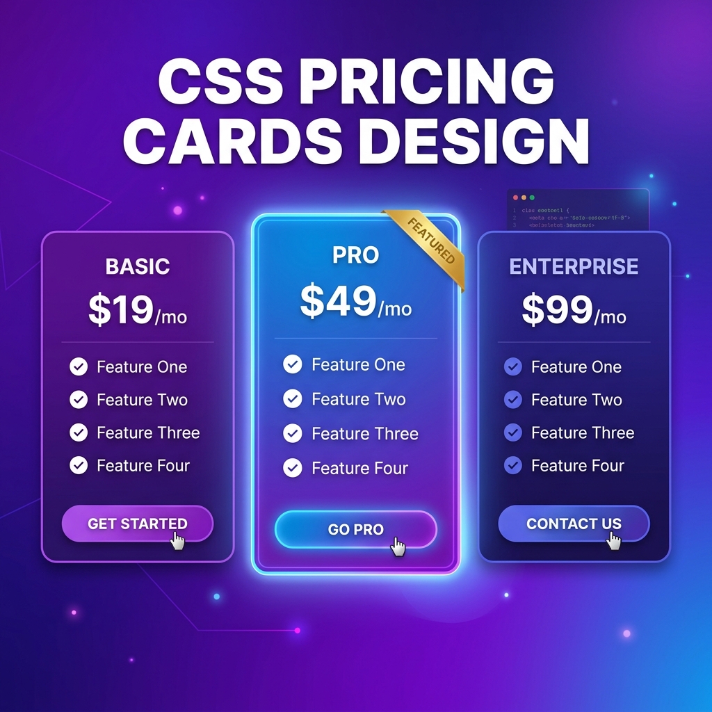 CSS Pricing Cards Design