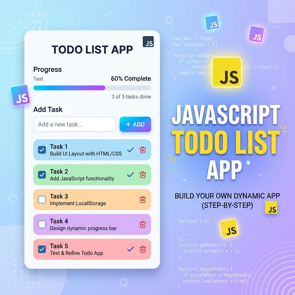 JavaScript Todo List App with localStorage
